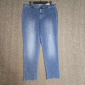 NWT Chico's 0.5 (US 6) Girlfriend Ankle Jeans Medium Indigo Wash 32x26
